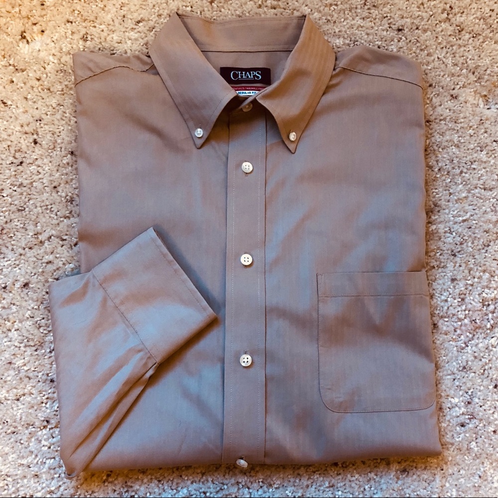 NWOT 🍁 Chaps Tan Dress Shirt